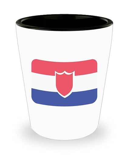 Amazoncom Croatia Flag Emoji Shot Glass Shot Glasses