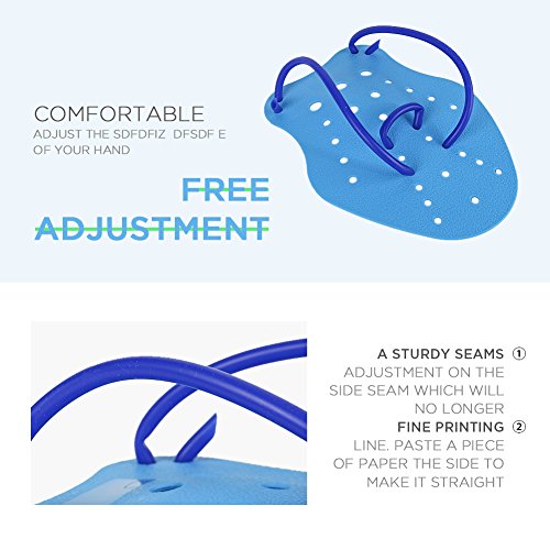 Tearcam Professional Hand Paddles, Webbed Bionic Swim Training Contour Paddles for Men, Women Extra Upper Body Water Resistance(M) - Thumbnail 3