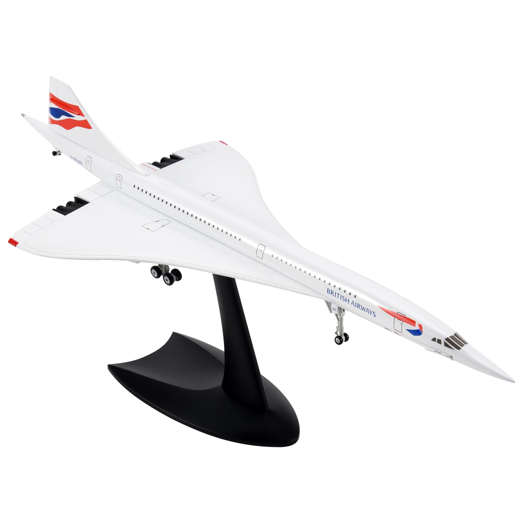 Clickinline 1/200 Concorde Supersonic Passenger Aircraft Air British Airways Model for Static Display Collection