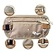 Egoz Cashew Travel Gear Money Belt RFID Undercover Waist Bag Hidden Pouch Secures Cash Cards Passport Tickets 2 Zip Pockets, Adjustable Strap Side Clip Washable Light Slim Comfortable Delux(Beige)