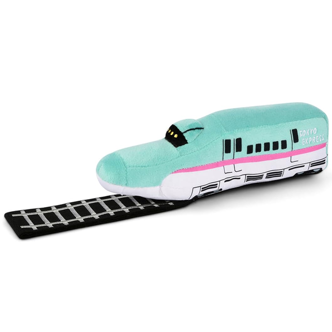 P.L.A.Y. Plush Dog Toy – Tokyo Express from Canine Commute Collection | Durable Squeaky Pet Toy with Recycled Fill | Eco-Friendly, Machine Washable, Soft Chew toy for Dogs