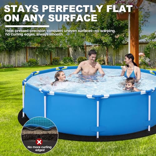 DriSubt Pool Groundsheet Pool Protective Mats 4 m Diameter Pool Underlay Suitable for Flat Pools Above Ground Swimming Pools Protection Tear-Resistant