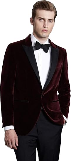 Amazon Co Jp Yzhen メンズスーツベルベットピークラペルワンボタンジャケットパンツセット 服 ファッション小物