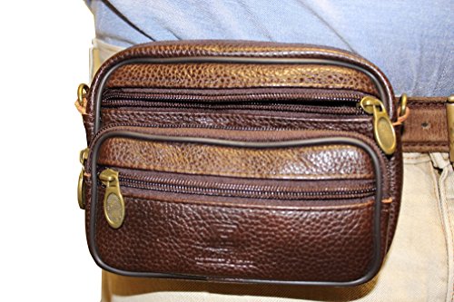 Leather Belt Pouch #3 Concealment Gun Belt Pack Holster Ruger LCP 380