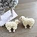 Jeeke Christmas Tree Ornament Felt Sheep Christmas Tree Decoration Christmas Ornaments (Beige, 14x12cm/5.5x4.7inch)