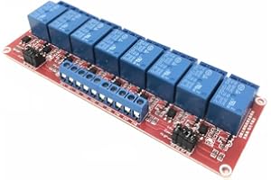Teyleten Robot 8 Channel Relay Module with Optocoupler Isolation Support High and Low Level Trigger Expansion Board 5V 1pcs