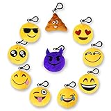 MelonBoat Emoji Mini Plush Pillows, Keychain Decorations, Kids Party Supplies Favors, 2