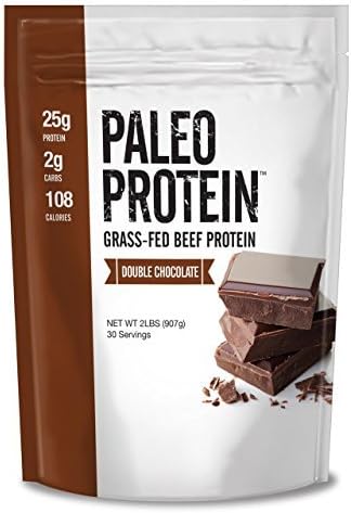Paleo Protein Double Chocolate Powder (2lbs) (2 Carbs) (30 Servings) by Paleo Inc