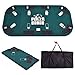 Giantex Folding Poker Table Top Portable Casino Poker Tables Four Fold 8 Player Poker Table Top w/Carrying Case (Green)