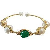 Weixinghera Women's Bracelet Freshwater Cultured Pearl Bracelet Pure Hand-Woven Pearl Bracelet