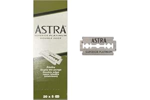 Astra Superior Platinum Double Edge Shaving Razor Blades 200 pcs Barber Favored