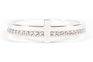 STORYJEWELLERY Cross Rings for Women, Purity Ring, Christian Ring, Christian Jewelry for Women, Confirmation Gifts, Baptism Gifts