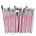 Eshock 20pcs Makeup Brush Set Professional Foundation Blush Tools Make-up Toiletry Kit Cosmetics Brushes Set (20 PCS Makeup Brush Set, Purple)