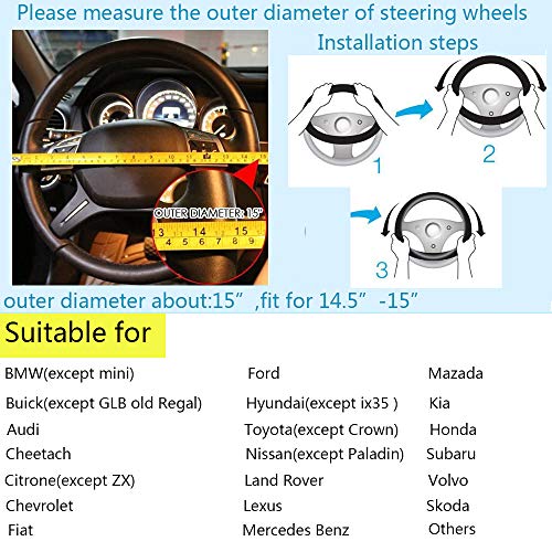 Dyshuai 15Inch Sparkling Shining Diamond Car Wheel Covers for Women Elegant Rhombus Rhinestone