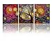 Cherish Art Hand Painted Oil Painting Colorful Tree For Abstract 3 Panels Wood Inside Framed Hanging Wall Decoration