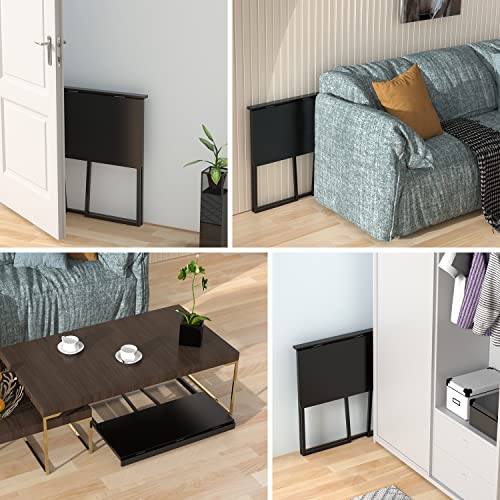 MIIRR Folding Computer Desk, Small Foldable Computer Table for Home Office, Space-Saving Collapsible Desk, No Assembling Study Reading Table for Small Spaces