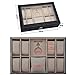 Zeiger Mens Women Jewelry Watch Storage Display Box Upgrade Large Holder Decorative Faux Leather Watch Case and Glass Top Organizer S001 Black