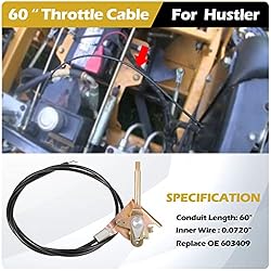 Sunluway 60" Throttle Control Cable for Hustler