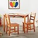 Lipper International 534P Child's Rectangular Table with Shelves and 2 Chairs, Pecan Finish