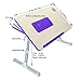 Quze Adjustable Wooden Laptop Desk Notebook Computer Stand with Built in Cooling Fan Portable, Foldable Lap Desk
