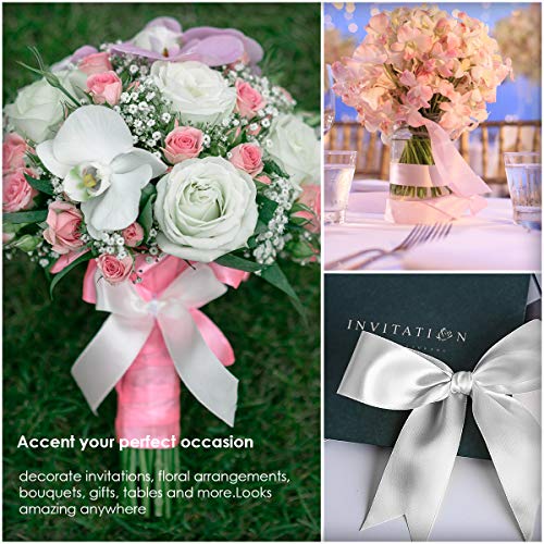 Knitial Satin Wine Color Ribbon 11/2 inch x 50 Yards Double Face for