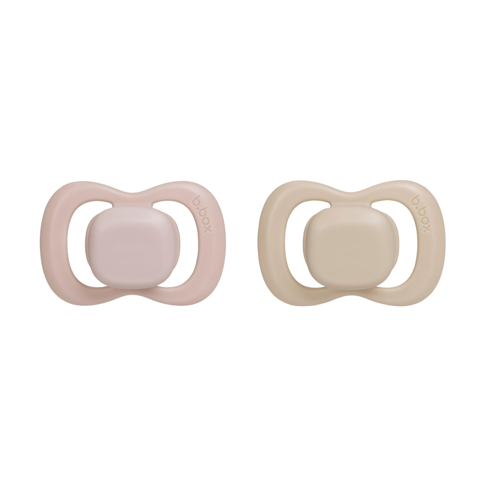 b.box Pacifier Soother Dummy Size 2 (2 Pack) | Symmetrical Silicone Teat and Shield | Antimicrobial | BPA Free | 6m+