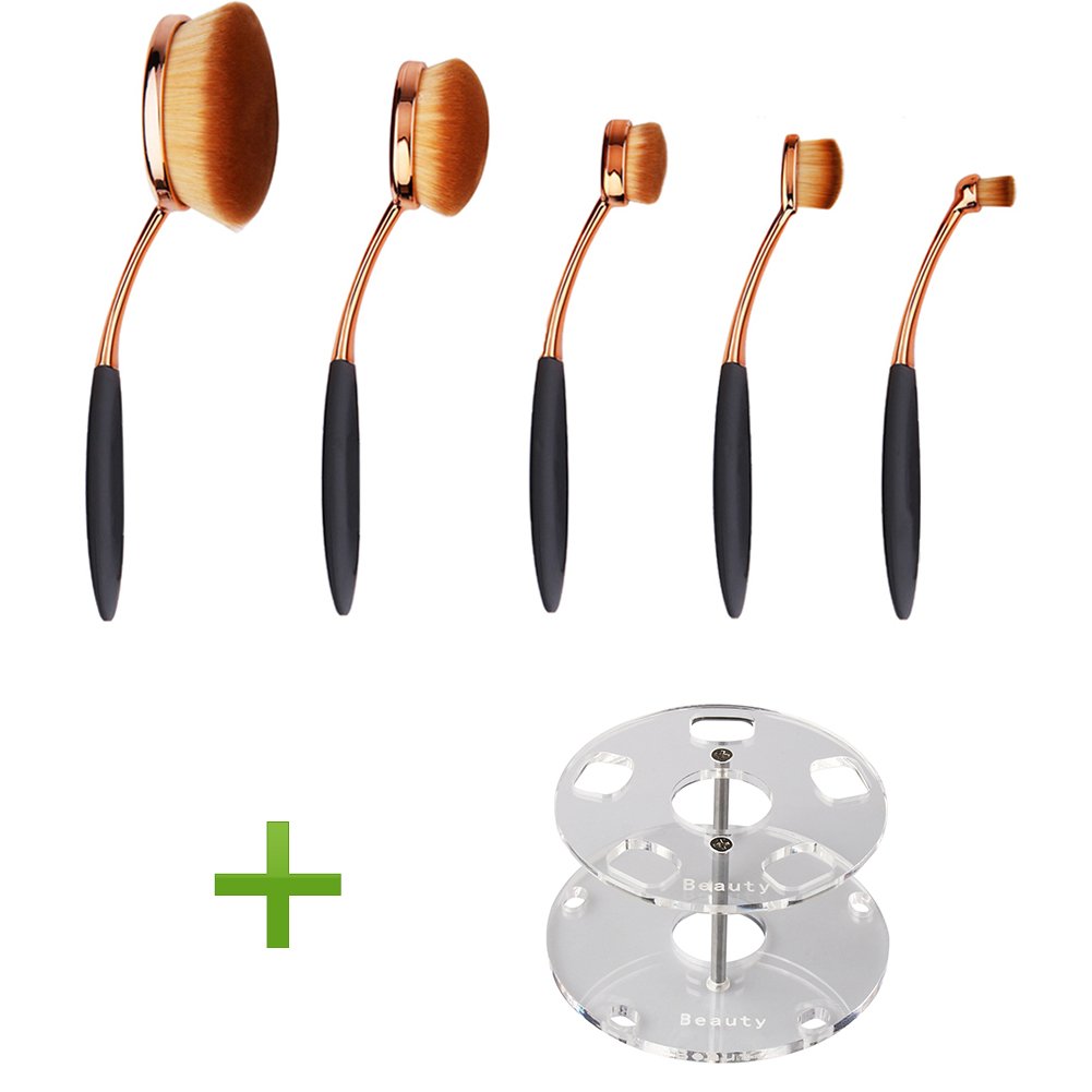 Best Oval Clear Makeup Brush Holder