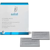 Audinell Cleaning Wipes | 30 Individually-Wrapped, Alcohol-Free | Cleans, Removes Earwax & Sweat from Hearing Aids, Earmold, 