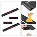 For Honda Civic Door Sill Protector Reflective 4D Carbon Fiber Sticker Door Entry Guard Door Sill Scuff Plate Stickers Auto Accessories 4Pcs Red