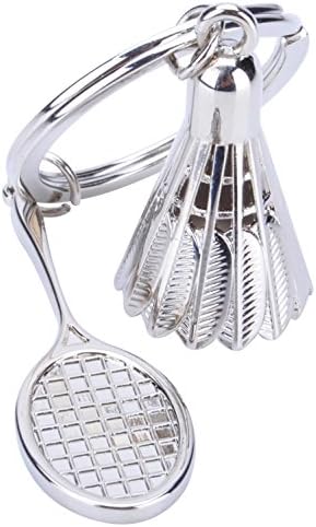 WWQY Badminton Racket Keychain Easy Casual Wandering Creative Couple Sports Key Chain Cute Birthday Gift