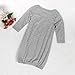 FEITONG Newborn Infant Baby Boys Long Sleeve Print Gowns (6 Months, Gray)