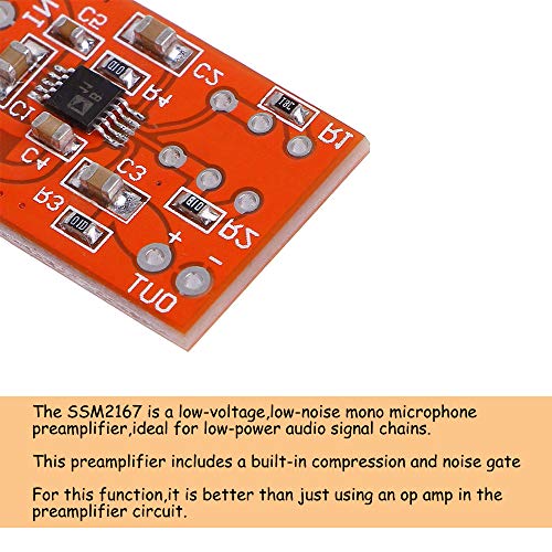KOOBOOK 2Pcs SSM2167 Microphone Preamplifier Board Preamp COMP Compression Module DC 3V-5V - Thumbnail 4