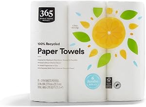 365 by Whole Foods Market, Paper Towels 75 Sheet jumbo Rolls 6 Count, 75 Count