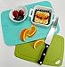 Cutting board set flexible antimicrobial and sturdy dishwasher safe: light and easy to store, handle and clean, germ clean in 60 seconds, microwave safe and antibacterial