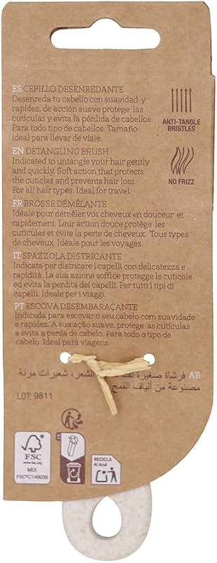 Beter- escova de cabelo esqueleto anti-tração mini de fibra natural feita de fibras de trigo, desembaraçante anti-emaranhado e anti-quebra, modelagem suave e sem puxar, para todos os tipos de cabelo