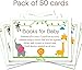 50 Books for Baby Shower Request Cards for Boy or Girl (50 Pack) - Bring a Book Instead of a Card - Baby Shower Invitations Inserts Games Decorations Supplies - Safari Jungle Zoo Animals