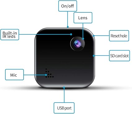 Mini Kamera Tdw Hd 1080p Mini Uberwachungskamera Wlan Amazon De Elektronik