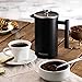 Finedine French Press Coffee Maker - (34-Oz) 18/8 Stainless Steel Double-Wall Insulated Retains Heat Longer - Triple-Screen Grounds Filter System, Sleek Matte Black, Extra Filter & Components Included