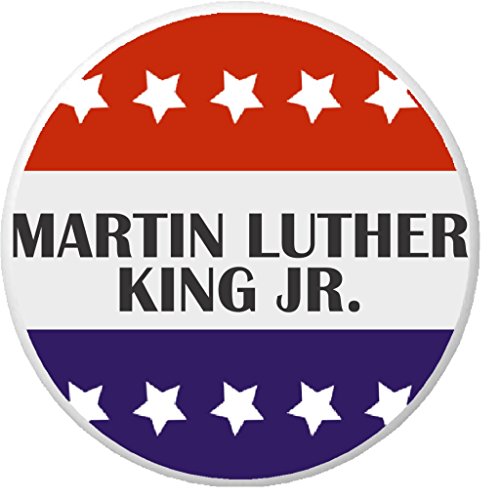 Martin Luther King Jr. Stars 1.25â€ Button Pin Civil Rights Black History Hero