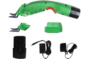 MXBAOHENG WBT-2 Cordless Electric Scissors for Cutting Fabric/Carpet/Sponge/Paperboard Fiberglass Scissor w/ 2 Blades 5000mAh Large Battery Low Noise