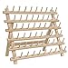Threadart 60 Spool Cone Wood Thread Rack | Made of Hardwood, Sturdy, Freestanding or Wall Mount | Fits Mini-King Size Cones & Most Spools | For Sewing, Embroidery, Quilting, & Specialty Thread Storage