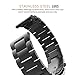 MoKo Band Compatible for Samsung Gear S2 Classic/Galaxy Watch 42mm, Universal Stainless Steel Strap for Samsung Gear S2 Classic SM-R732 & SM-R735 / Gear Sport/Motorola Moto 360 2nd, Black