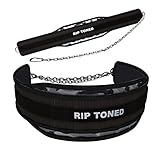 dip belt by rip toned 6 weight lifting pull up belt with 32 heavy duty steel chain  bonus ebook for powerlifting xfit bodybuilding strength  training lifetime replacement warranty