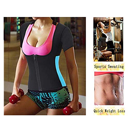 Bloomn Women Waist Trainer Corset Weight Loss Slimming Neoprene Sauna Sweat Vest Workout Body Shaper Tank Top Purple - Thumbnail 5