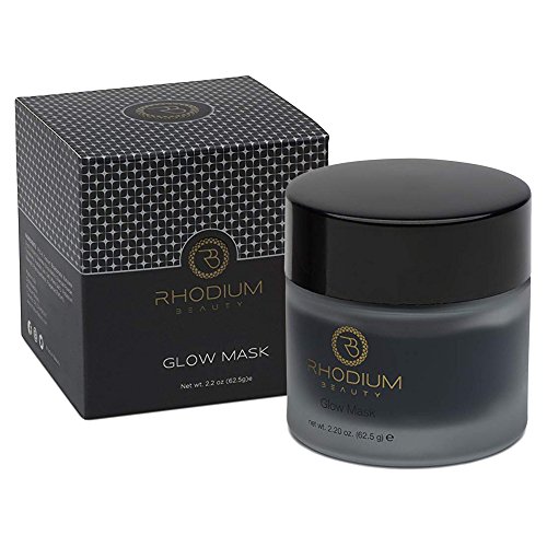 Facial glow mask by Rhodium Beauty for women-Men; Moisturizing Japanese Organic Activated Charcoal Face Mask- daily use deep cleansing exfoliating with hydrating effects for smooth and acne prone skin