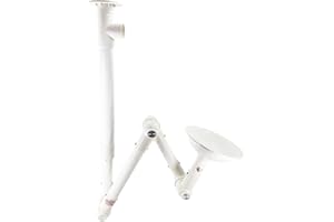 FSYD Snorkel, Laboratory Exhaust Vent, Extractor Fume Hood Pre-Owned, Fume Extractor Arms (Wall-Mounted, White(PP))