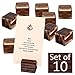 MyGift Rustic Brown Wood Place Card Holders for Table, 2-Inch Wooden Table Number and Name Holder Stand, Set of 10