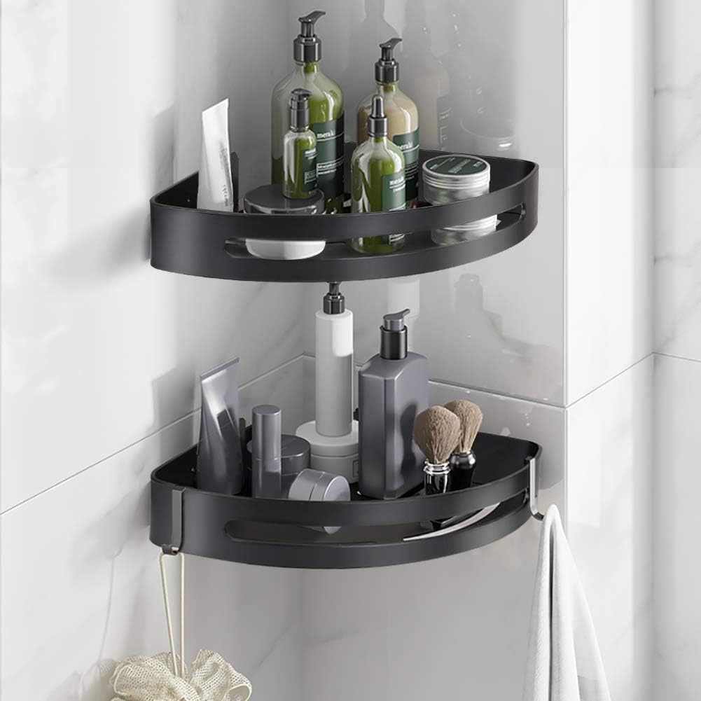 Etagere Salle De Bain Angle Linkax Étagère de Douche D’Angle sans Perçage, Étagère Salle de Bain