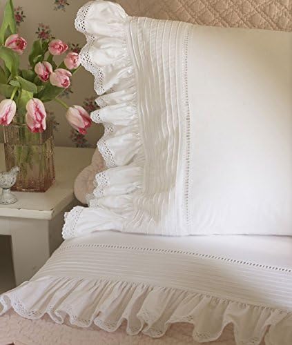 Prairie Crochet Cotton Pillowcase Size: King