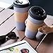 Disposable Coffee Cups With Lids - 20 oz To Go Coffee Cups (90 Set) and Tight No Leak Lids Prevent Spills. Large Paper Cup Safe For Travel Beverages. Insulated Sleeves Protect Fingers from Hot Drinks!